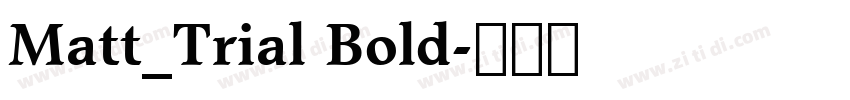 Matt_Trial Bold字体转换